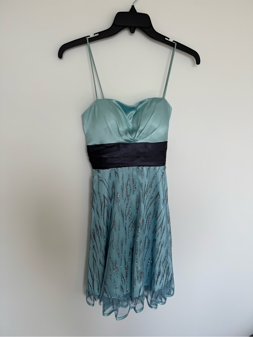 Jump Apparel by Wendy Chaitin Blue Sparkle Formal Dress
